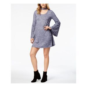 KENSIE Purple Bell Sleeve Above The Knee Dress S